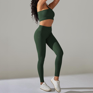 One Shoulder Activewear Set | Bottle Green