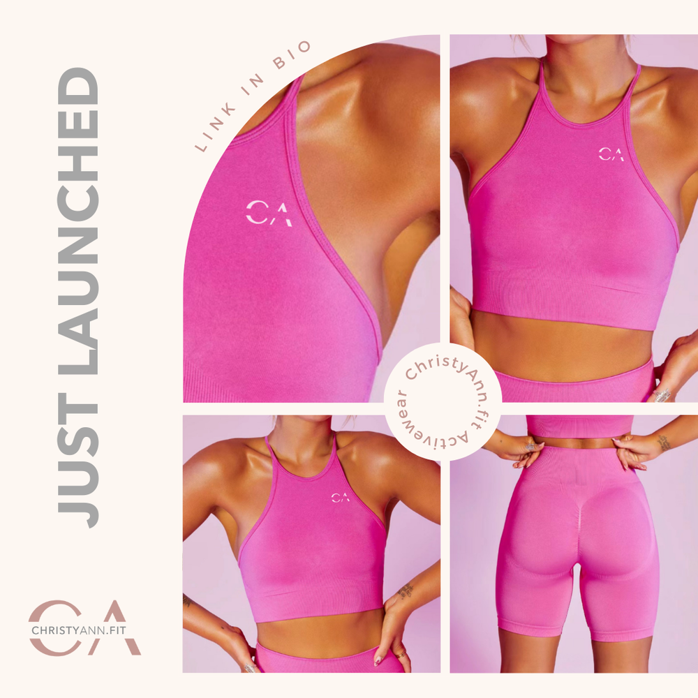 Short Activewear Set | Bright Pink