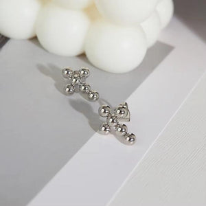 Silver Cross Earrings