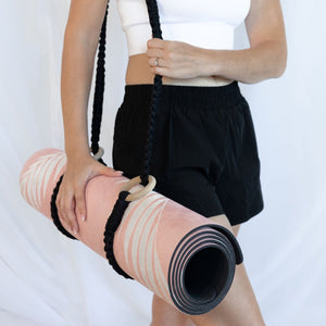 Zane's Macrame / Yoga Mat Strap: Black - ChristyAnn.Fit Live Workouts