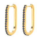 Looped Earrings Black : Gold Plated - ChristyAnn.Fit Live Workouts