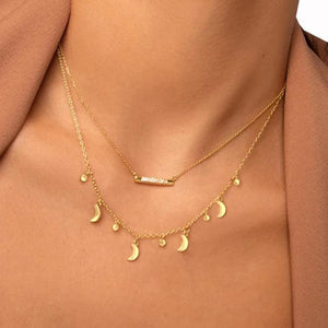 Gold Bar Necklace with Multiple Stones : Gold Plated - ChristyAnn.Fit Live Workouts