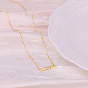 Gold Bar Necklace with Multiple Stones : Gold Plated - ChristyAnn.Fit Live Workouts