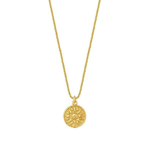 
                
                    Load image into Gallery viewer, Coin Sun Necklace: Gold Plated - ChristyAnn.Fit Live Workouts
                
            