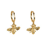 Bee Hooped Earrings : Gold Plated - ChristyAnn.Fit Live Workouts
