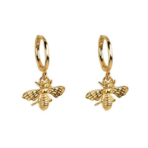 Bee Hooped Earrings : Gold Plated - ChristyAnn.Fit Live Workouts
