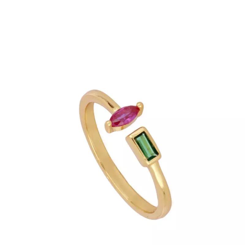Colour Block Ring : Gold plated - ChristyAnn.Fit Live Workouts