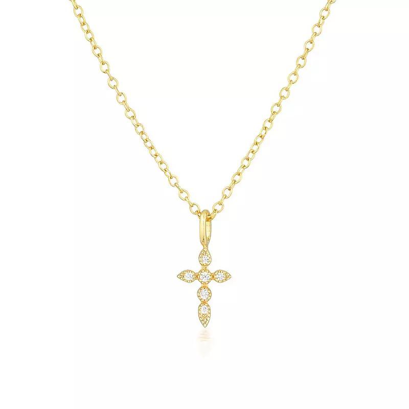 Cross Necklace: Gold Plated - ChristyAnn.Fit Live Workouts