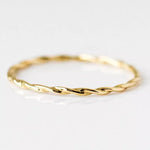 Minimal Twisted Ring : Gold plated - ChristyAnn.Fit Live Workouts