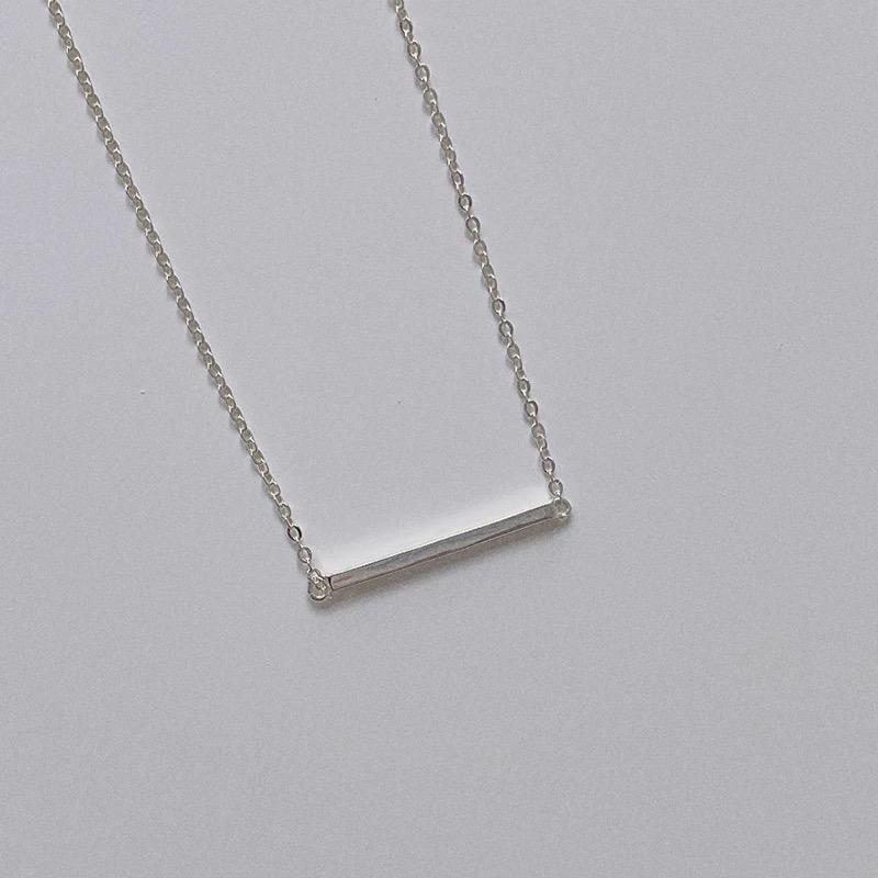 Silver Bar Necklace - ChristyAnn.Fit Live Workouts