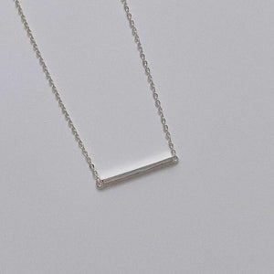 
                
                    Load image into Gallery viewer, Silver Bar Necklace - ChristyAnn.Fit Live Workouts
                
            