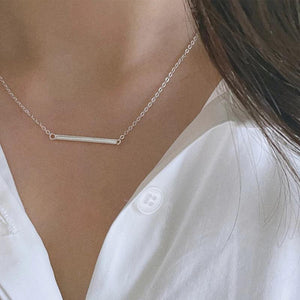 Silver Bar Necklace - ChristyAnn.Fit Live Workouts