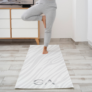 Yoga Mat | Grey Zebra - ChristyAnn.Fit Live Workouts