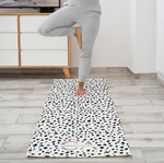 Yoga Mat | Black and White Spots - ChristyAnn.Fit Live Workouts