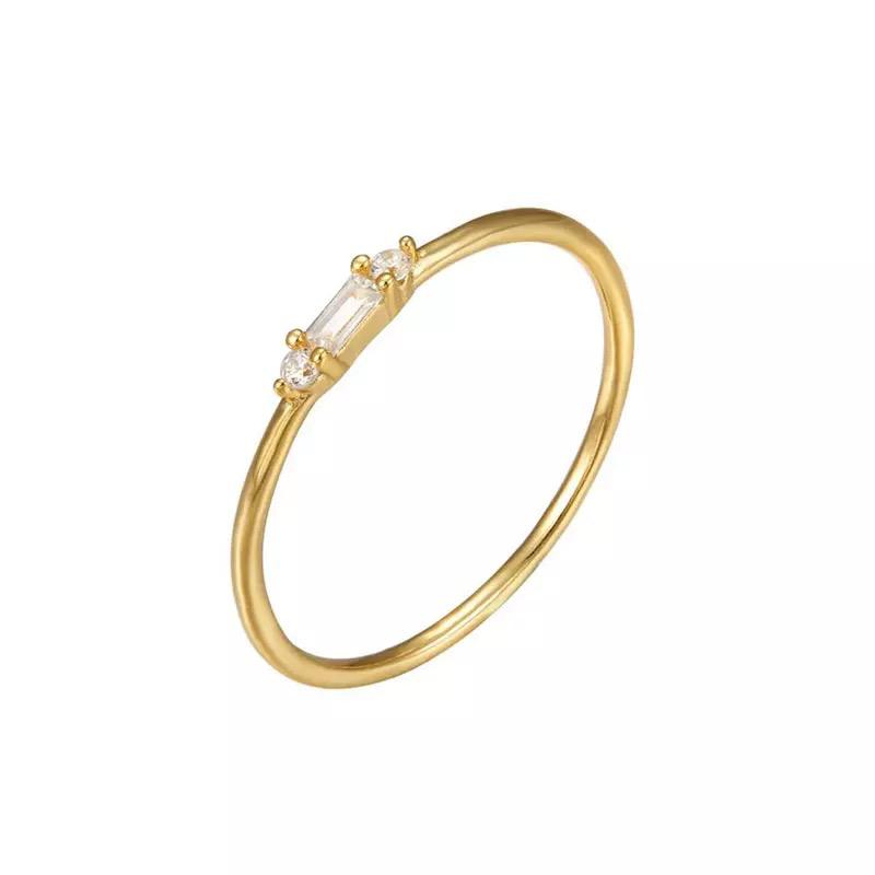 
                
                    Load image into Gallery viewer, Gold Plated Ring with Minimalist Stone - ChristyAnn.Fit Live Workouts
                
            